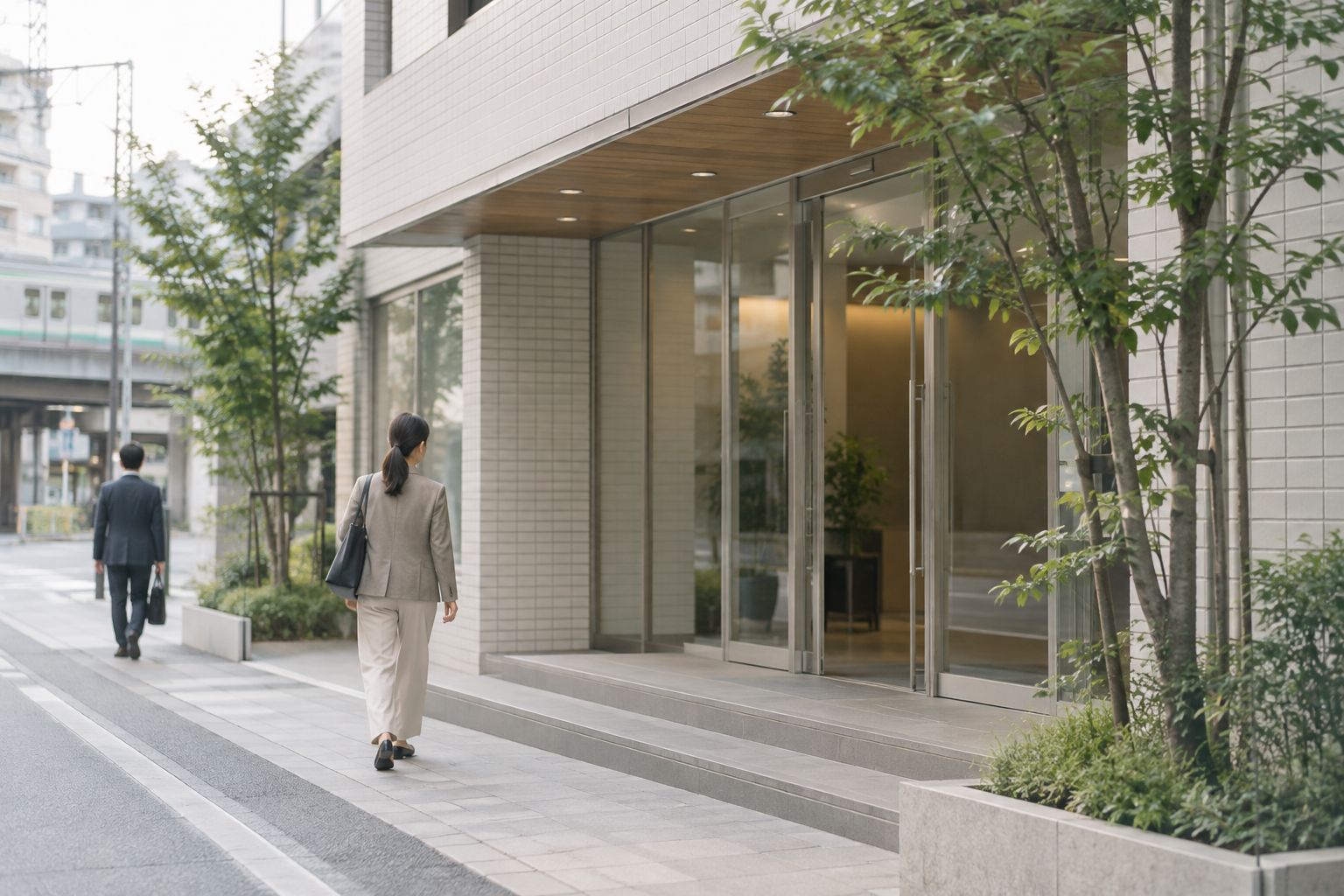 事務所が入る建物の入口
